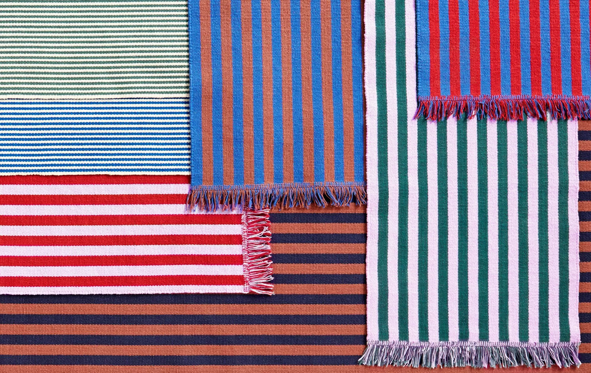 6. Hayn Stripes and Stripes -matot on valmistettu puuvillasta ja niitä löytyy monessa eri koossa ja värissä, alkaen 62 e, Royal Design.