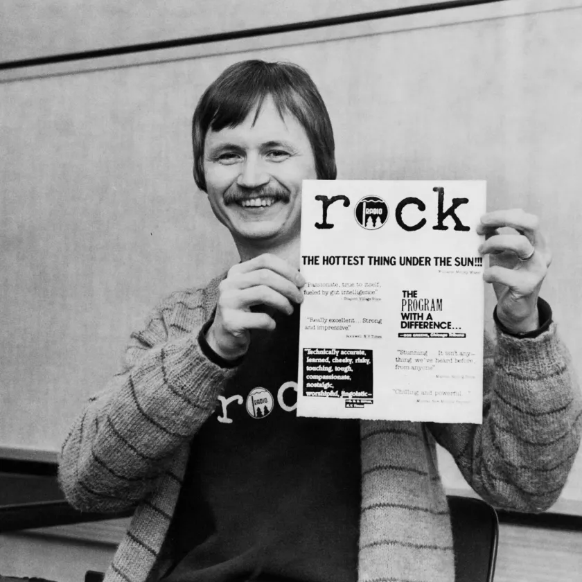 Rockradion toimittaja Jake Nyman vuonna 1981.