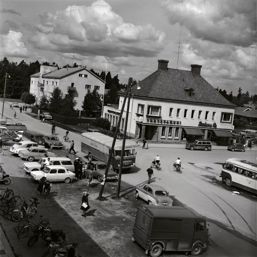 Yhdyspankin konttori Kankaanpään keskustassa 1950–1965.