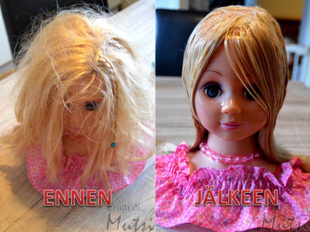 Ennen ja jälkeen nuken lettipää