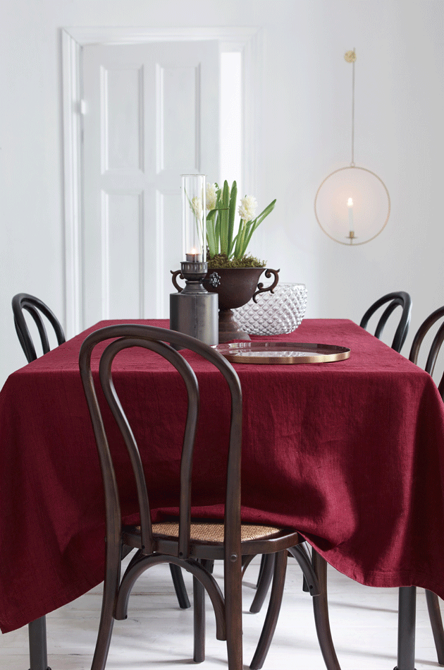 Red tablecloth by Ellos