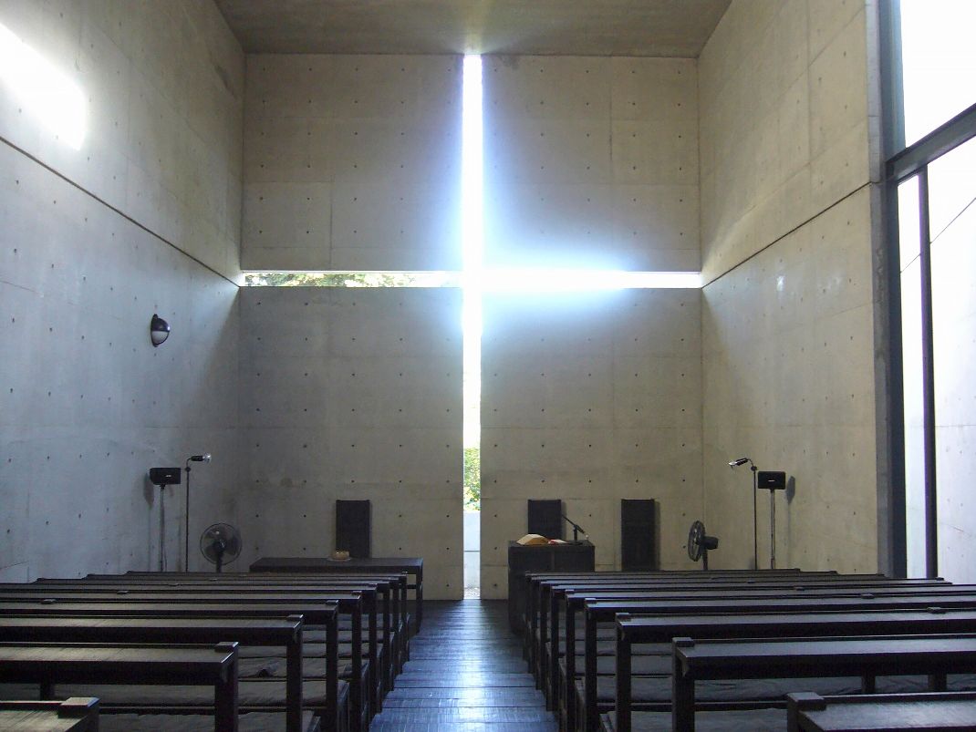 Yksi Andon tunnusomaisimpia töitä on Ibarakissa Japanissa sijaitseva Church of Light eli Valon kirkko. Kuva: Wikipedia.org