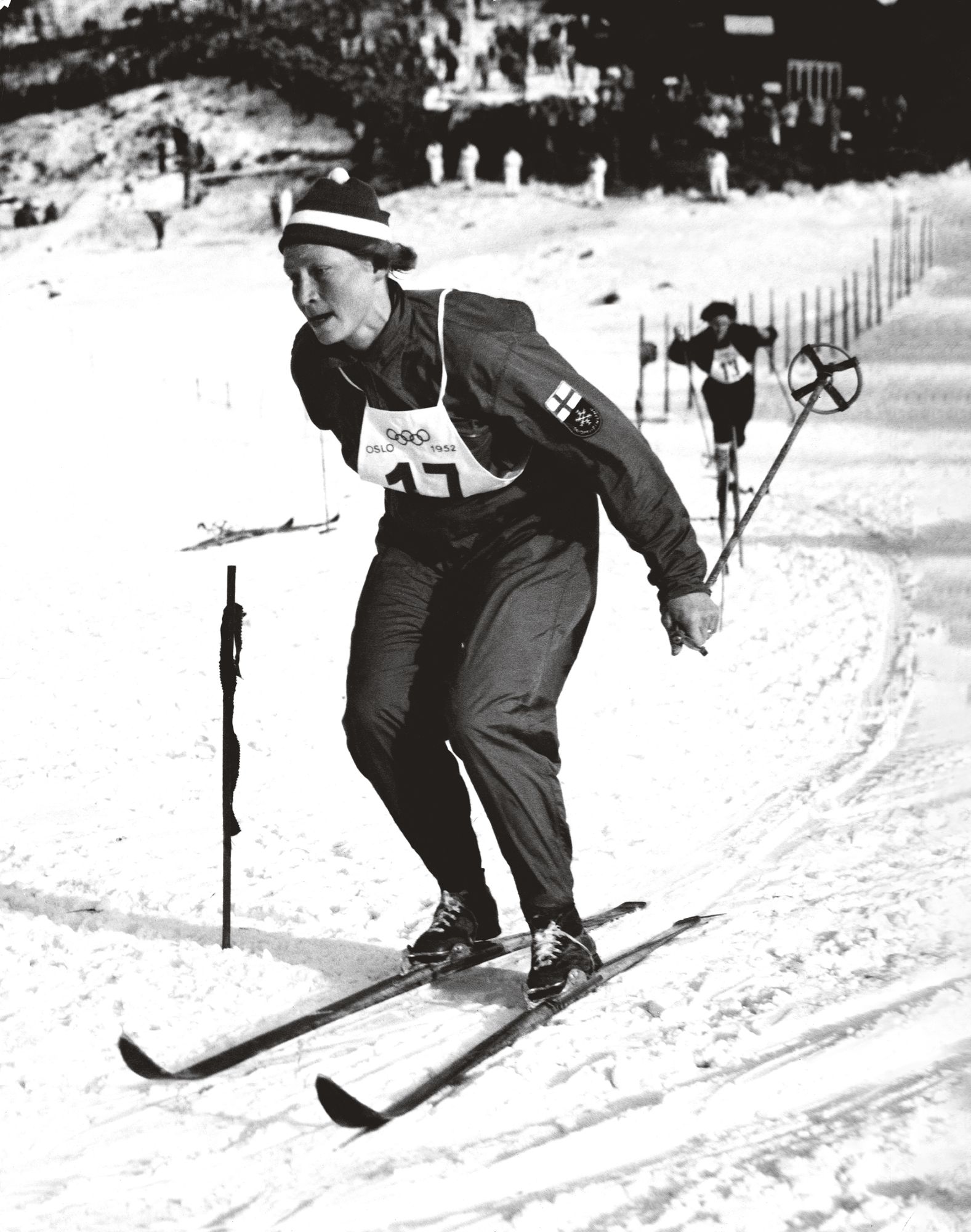 Hiihtolegenda Siiri Rantanen vuonna 1952.