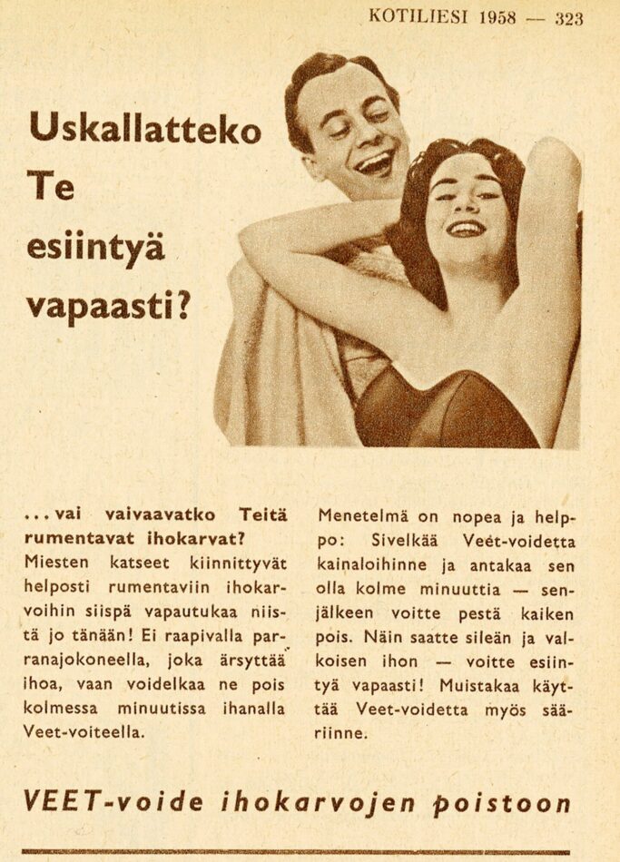 1950-luvun kosmetiikkamainos