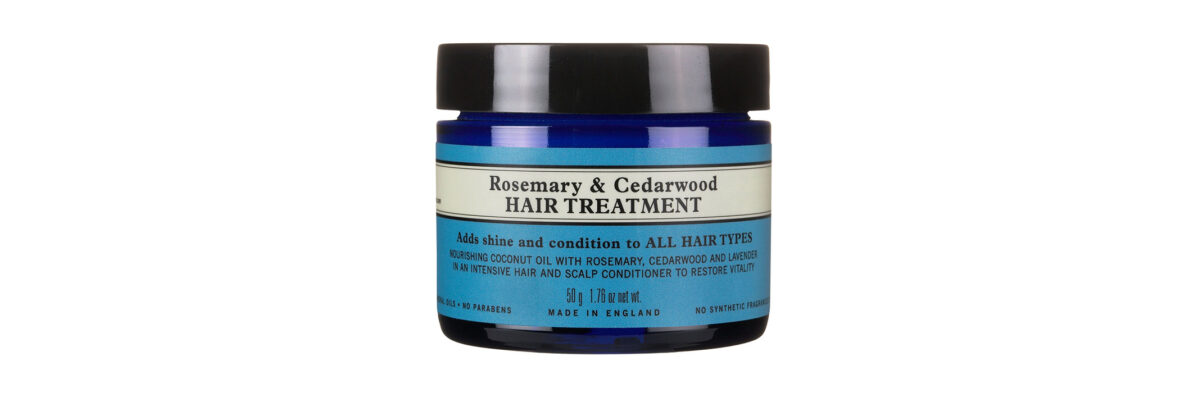 Hiusten ja hiuspohjan hoitoaine Neal´s Yard Remedies Rosemary & Cedarwood Hair Treatment.